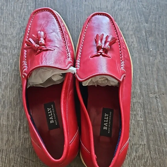 Bally | Shoes | Bally Leather Casual Shoes Color Red Size 85  display picture 1
